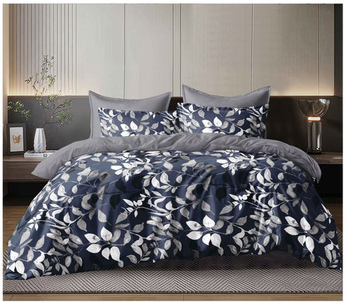 Florida Winkle Premium Quality Imported King Size Elastic Fitted Bedsheet with Coordinated Pillow Covers